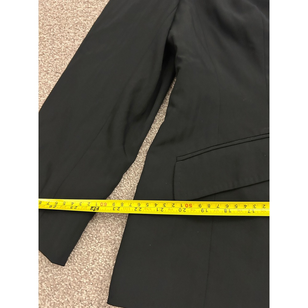 Jones New York Suit Blazer Womens 16 Black Excellent Paisley Lining Stretch - Picture 10 of 12